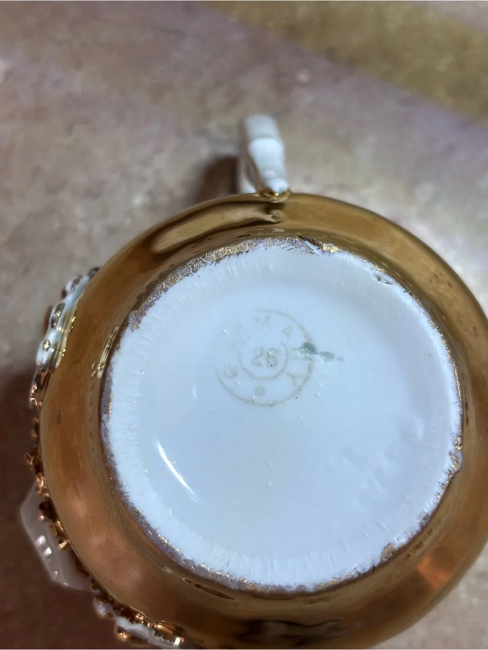 Victorian Ornate Mustache Cup With Saucer Set Mold# 28 German late 1800’s